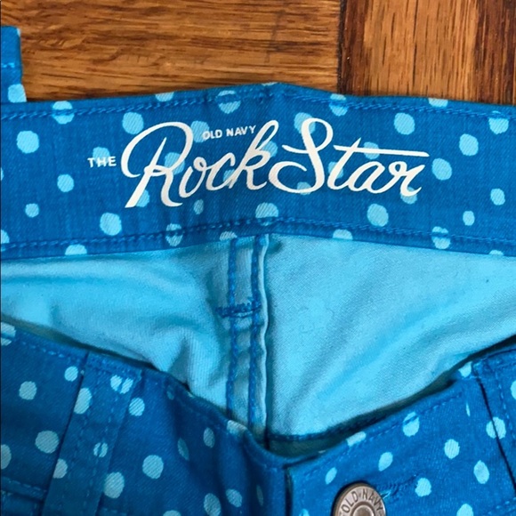 Old navy blue polka dot skinny pants size: 4S - Picture 3 of 6